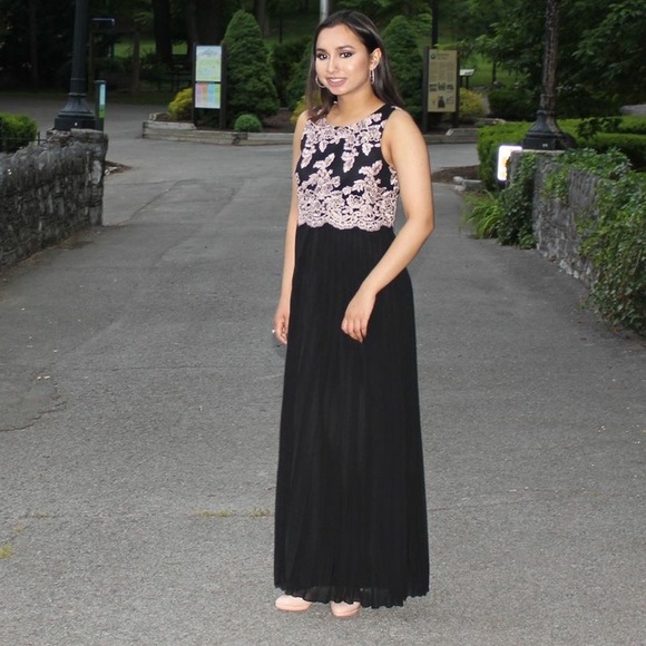 Nordstrom Dresses & Skirts - Pink Floral Black Formal Dress